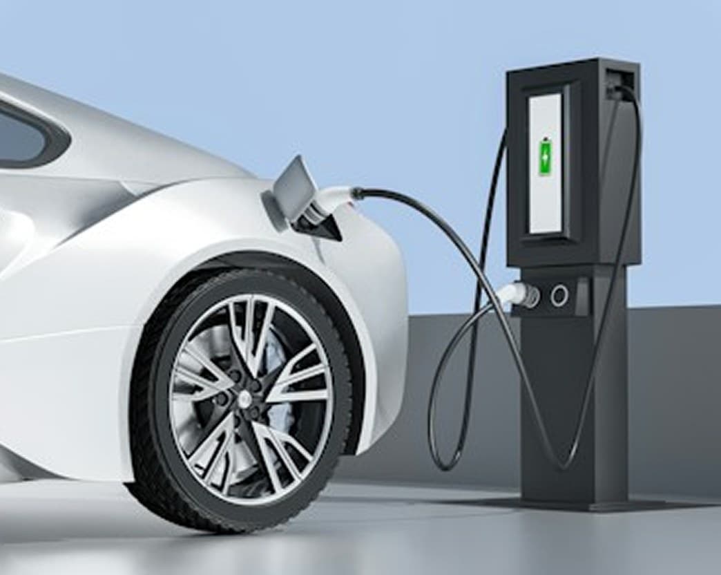 Electric car charging from a wall-mounted home charger